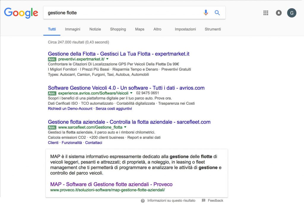 proveco-featured-snippet-gestione-flotte-google